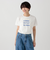 タイポグラフィー箔プリントフレンチTシャツ
