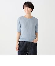 透かし編みフリルプルオーバー