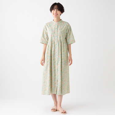 切替ワンピース/リバティプリント