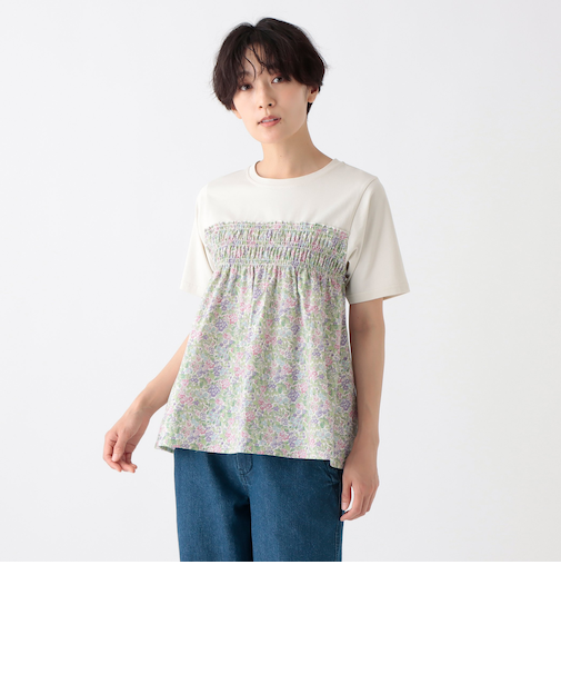 シャーリングプルオーバー/リバティプリント