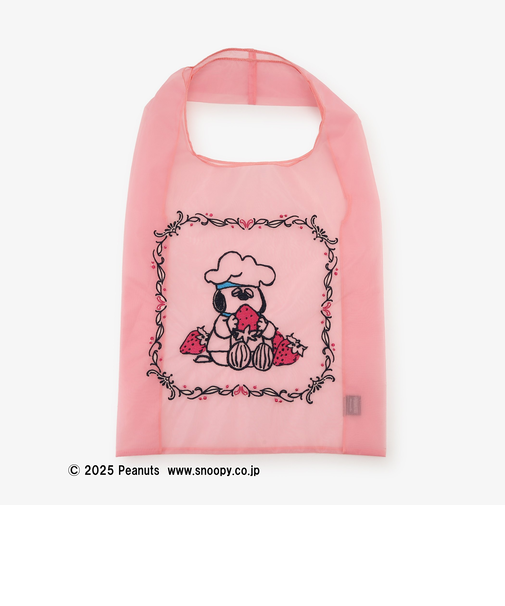 刺繍オーガンジーバッグ/PEANUTS