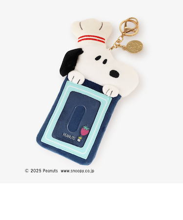 フェイス型コードリール付きIDケース/PEANUTS