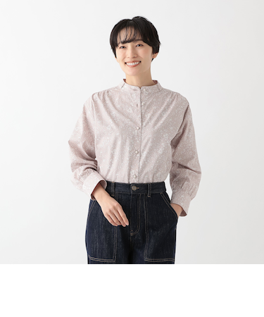ボウタイブラウス/リバティプリント