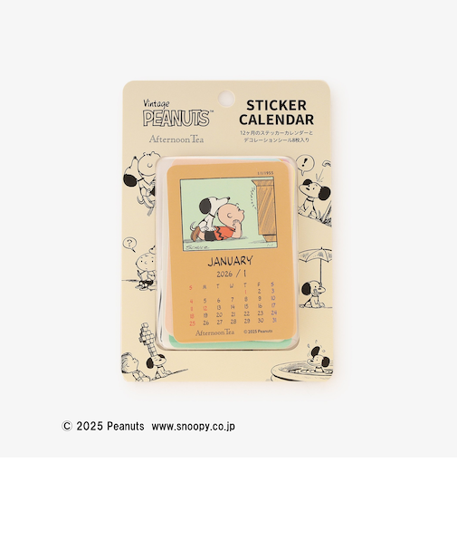 ステッカーカレンダー/PEANUTS