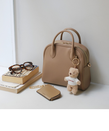 カスタムチャームボストン型ショルダーバッグ