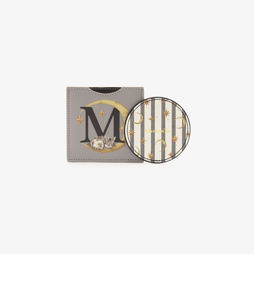 イニシャルケース付きミラー