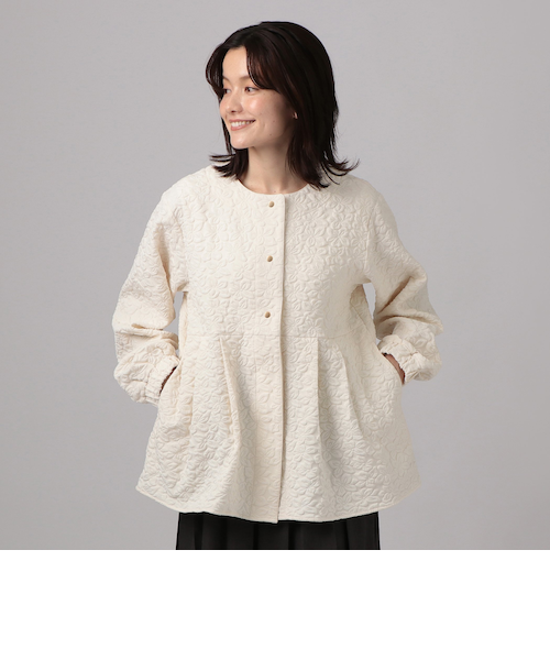 MOSCHINO フラワープリント ノーカラージャケット abracadabra_b5-top-outer0426