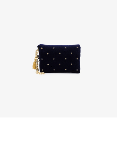 スター刺繍ベロア収納ミニケース