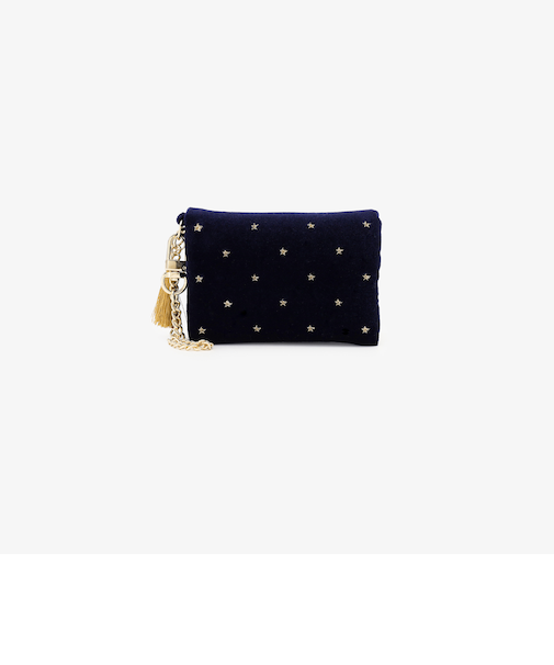 スター刺繍ベロア収納ミニケース