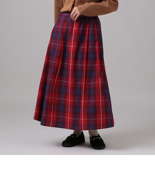 タータンチェック柄タックスカート/Afternoon Tea Original Tartans