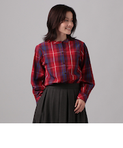 タータンチェック柄パフ袖ブラウス/Afternoon Tea Original Tartans