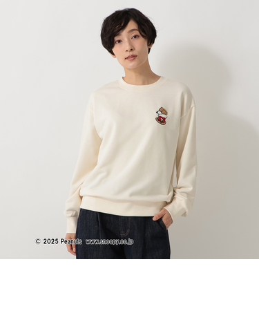 裏毛刺繍プルオーバー/PEANUTS