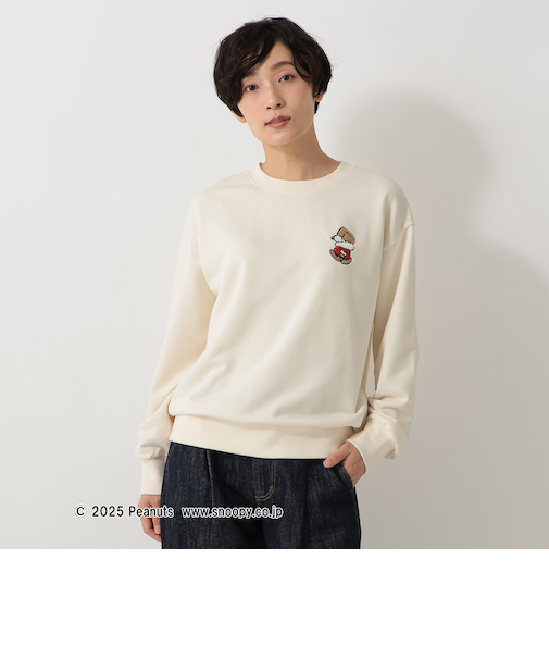 裏毛刺繍プルオーバー/PEANUTS