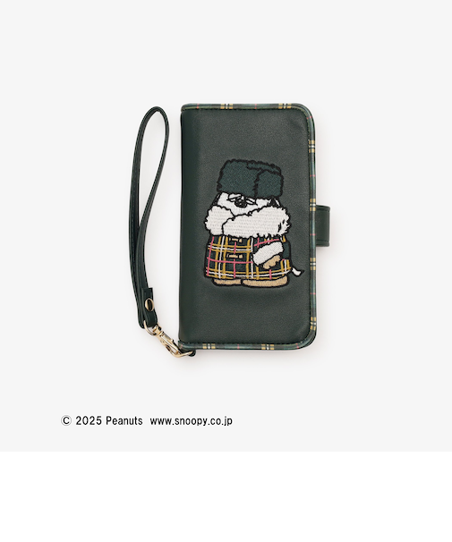 ブック型iPhone8/7/SE3・2ケース/PEANUTS/Afternoon Tea Original Tartans
