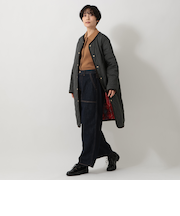 タータンチェック柄フード付きキルトロングコート/Afternoon Tea Original Tartans