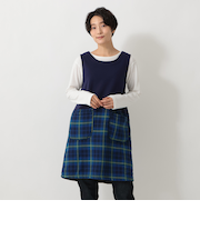 タータンチェック柄あったかチュニックエプロン/Afternoon Tea Original Tartans