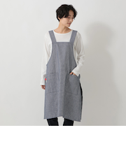 3秒で着られる簡単ストライプエプロン