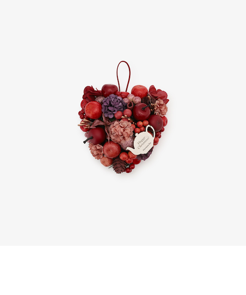 ハートクリスマスリース