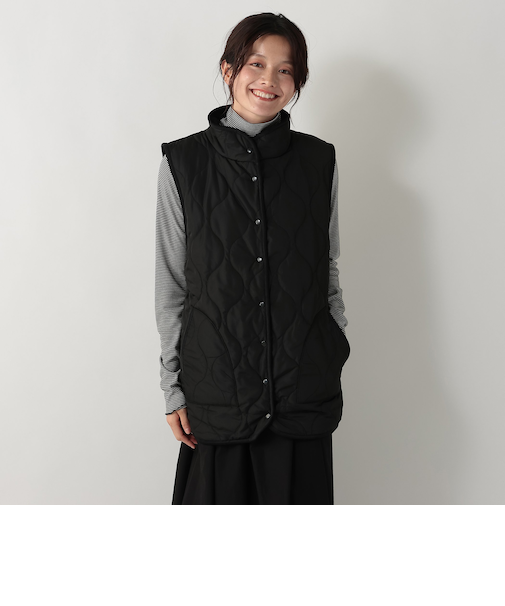 リバーシブルタフタキルティングボアベスト