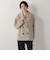 チェックシャギーPコート