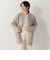 シャギーニットノーカラーコート