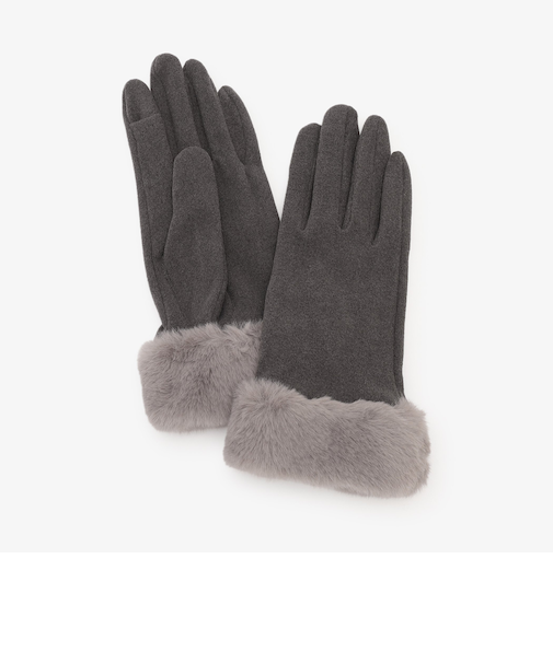 ストレッチフェイクファーグローブ