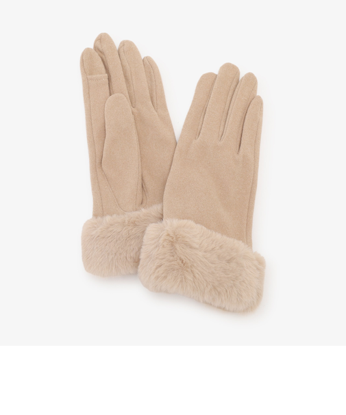 ストレッチフェイクファーグローブ