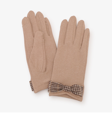 ストレッチチェックリボングローブ