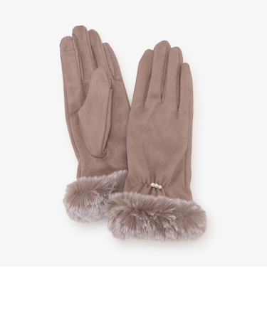 スノートップフェイクファーグローブ