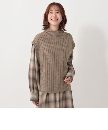 ふわもちニットベスト