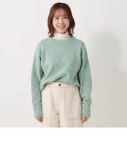ふわもちニットクルーネックプルオーバー