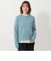 ふわもちニットクルーネックプルオーバー