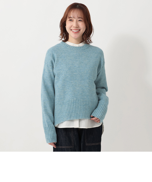 ふわもちニットクルーネックプルオーバー