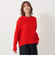 ふわもちニットクルーネックプルオーバー