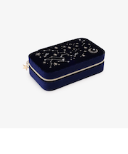 ベロア天体モチーフスクエアジュエリーボックスL