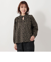 シャーリングブラウス/リバティプリント