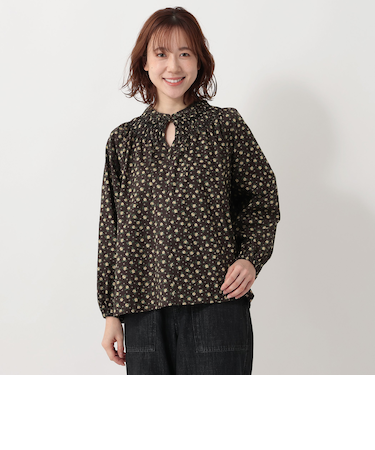 シャーリングブラウス/リバティプリント