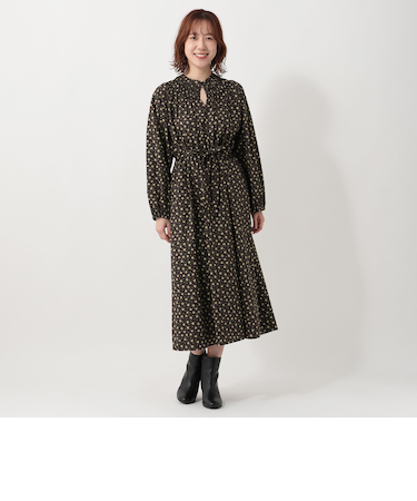 シャーリングワンピース/リバティプリント