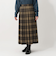 チェックワイドプリーツスカート