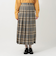 チェックワイドプリーツスカート