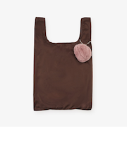 フェイクファーポーチ付きショッピングバッグ