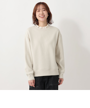 フリルカラースウェットプルオーバー