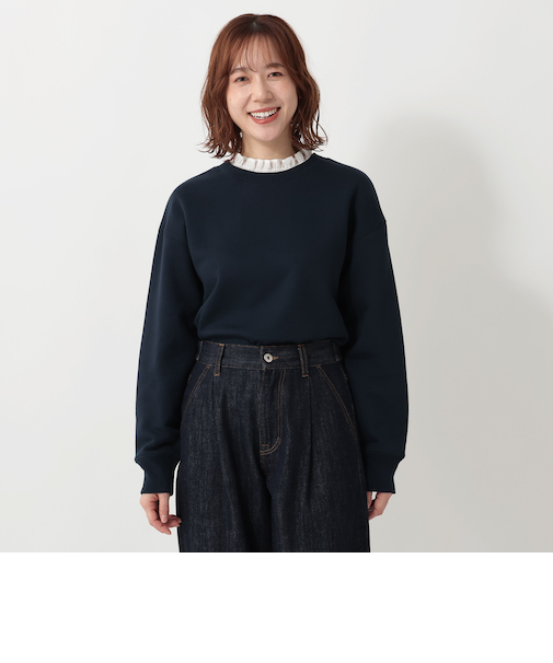 フリルカラースウェットプルオーバー