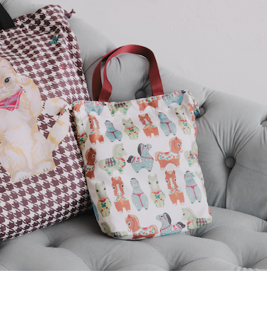 ポケッタブル巾着ショッピングバッグ/ナタリー・レテ