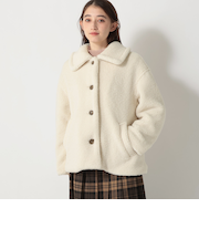 襟付きボアコート