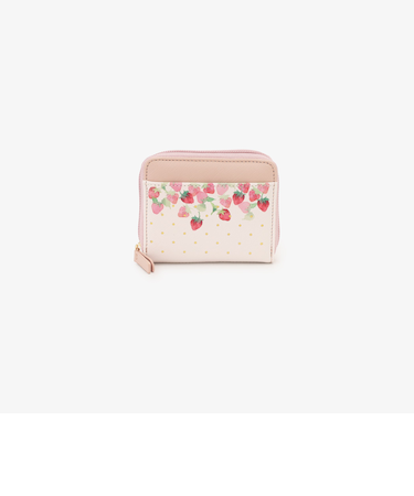 ストロベリー仕切り付きカードコインケース