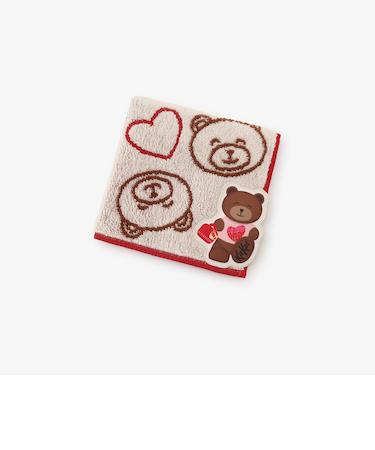 ジャカードミニタオル/KITKAT ハートフルベアー