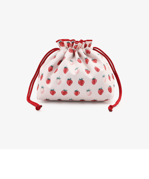ストロベリー抗菌保冷巾着ランチバッグ