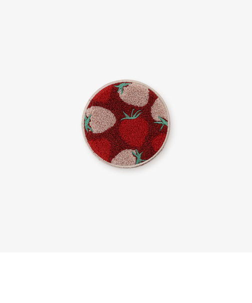 ストロベリーサガラ刺繍コースター