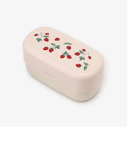山中塗ストロベリー抗菌スリム型2段ランチボックス